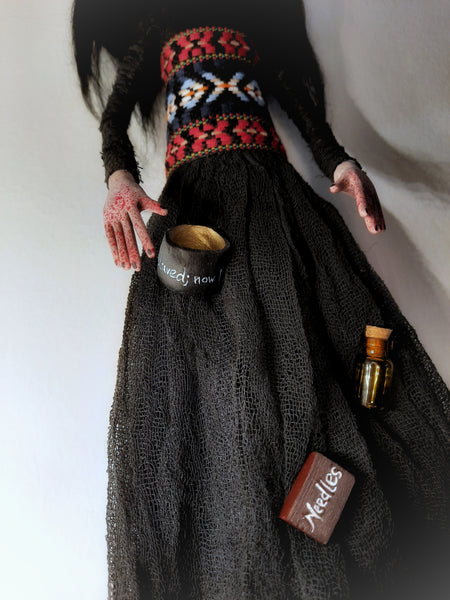 Greek Pagan Folktales: Τ’ Ατδιάμο το κλαδί/ Atdiamo’s Twig (Thessaly) by Anima ex Manus Art Dolls
