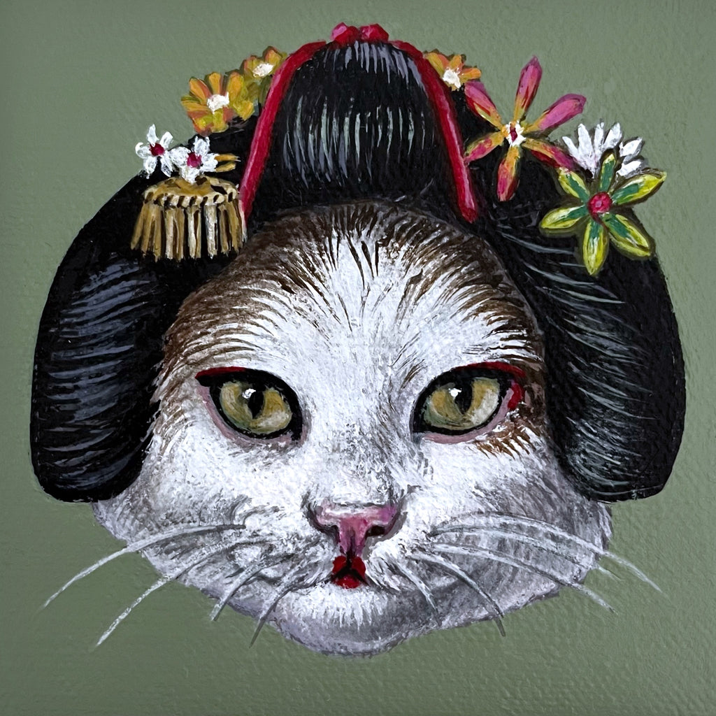 GEISHA CAT by artist Jaki Charrua