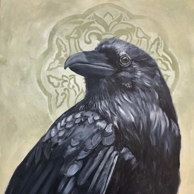 Crow with Halo by artist Bryan Holland
