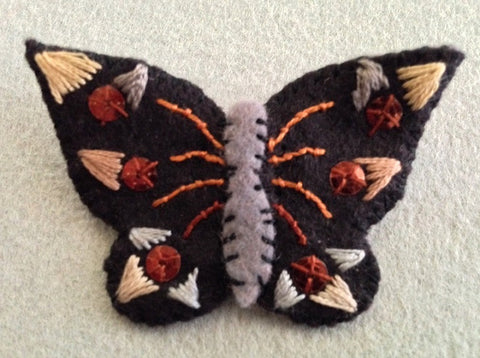 "Black Butterfly Pin #2 Copper III" by artist Ulla Anobile