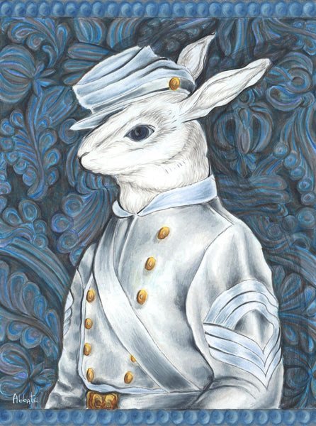 Civil War Rabbit - Confederate Army - Sergeant Major by artist Donna A ...