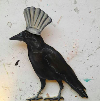Coco Craving Crows Crafting Chocolate Cake by artist Sarah Polzin