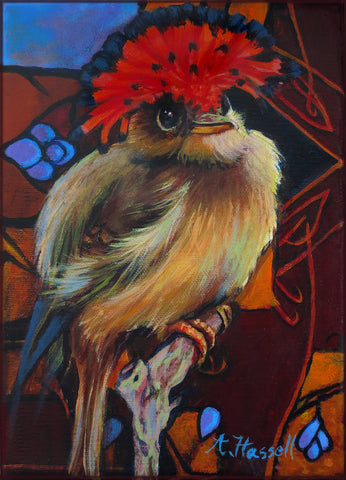 CROWNED BIRD #1 by artist Annette Hassell