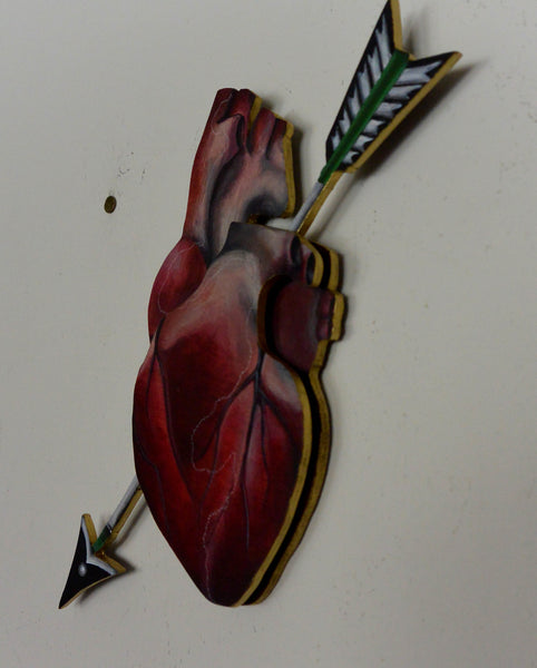 EL CORAZON (The Heart) Wood Cut by artist Sarah Polzin