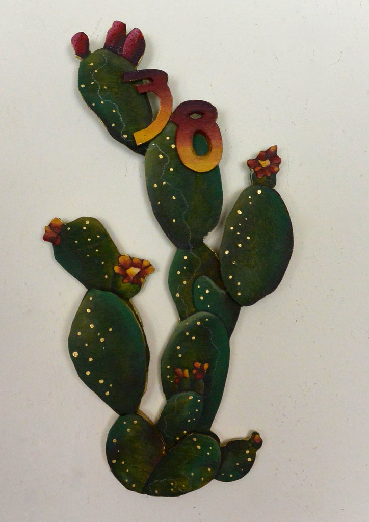 EL NOPAL (The Prickly Pear Cactus) Wood Cut by artist Sarah Polzin