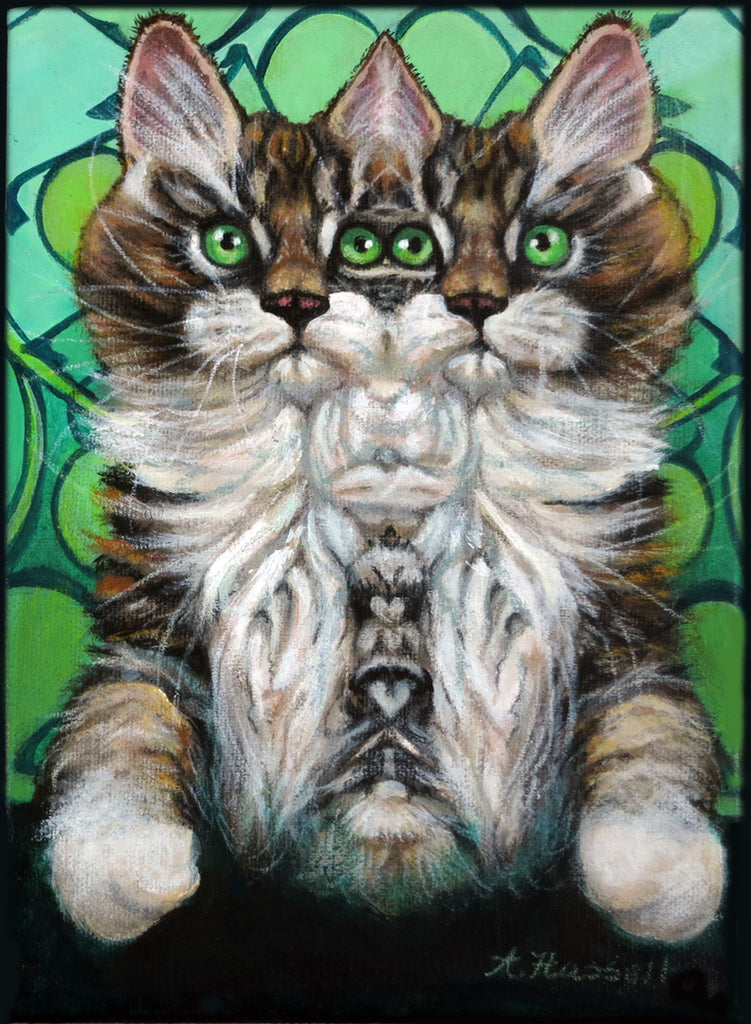 FUNHOUSE MIRROR CAT by artist Annette Hassell