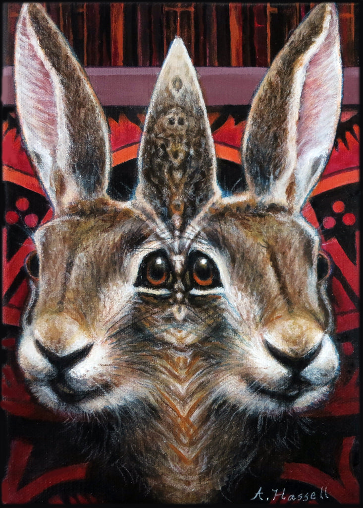FUNHOUSE MIRROR RABBIT by artist Annette Hassell
