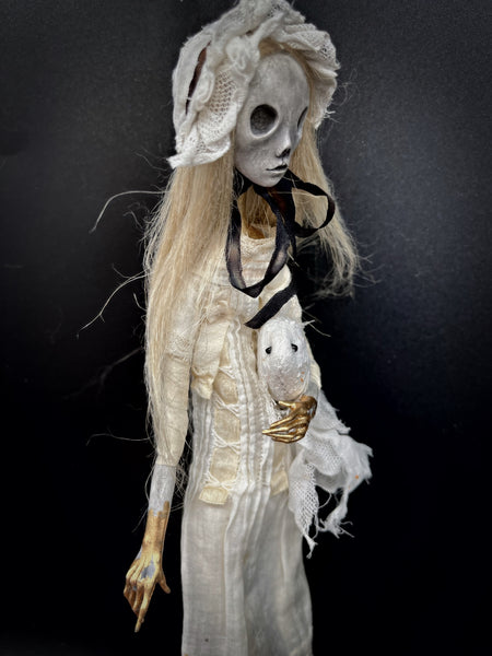 GIRL WITH A FISH, SKELETON by artist Francesca Loi