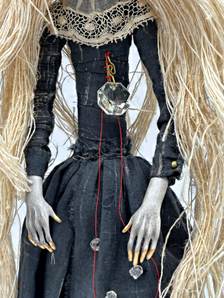 GIRL WITH GLASS BEADS, HUMAN by artist Francesca Loi