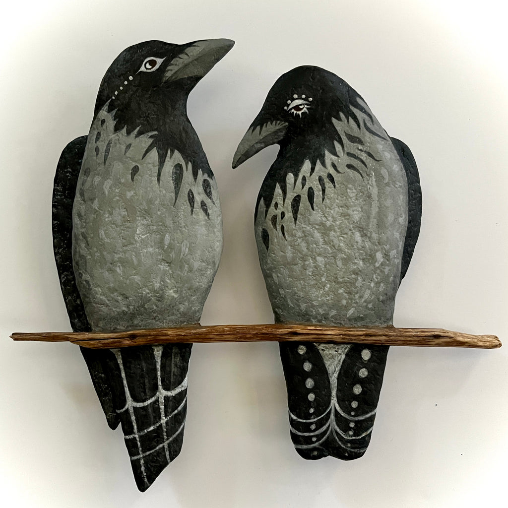 TWO OLD CROWS by artist Ulla Anobile
