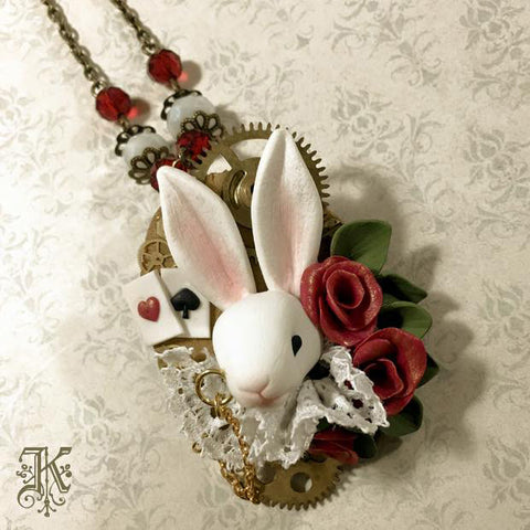 White Rabbit I Necklace II by artist Kamenthya