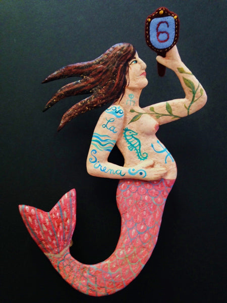 La sirena #6 (The Pregnant Mermaid) by artist Ulla Anobile