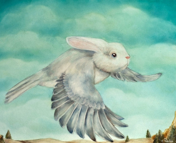 Lapin du Ciel (Bunny in the Sky) by artist Corine Perier