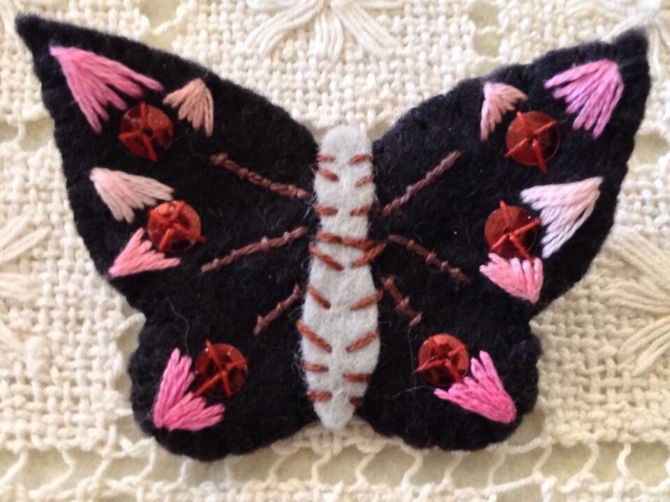 Millie's BUTTERFLY PIN by artist Ulla Anobile