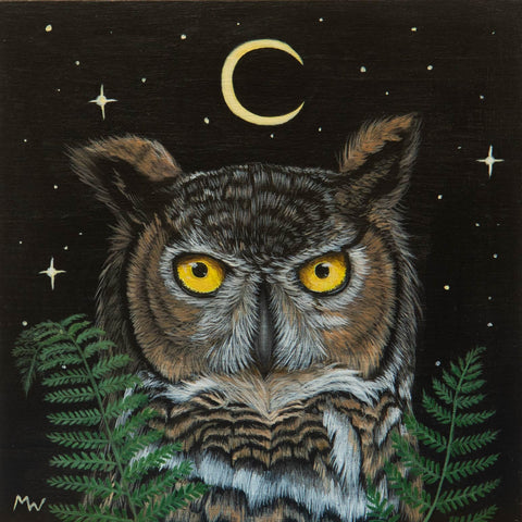 GREAT HORNED OWL by artist Michelle Waters