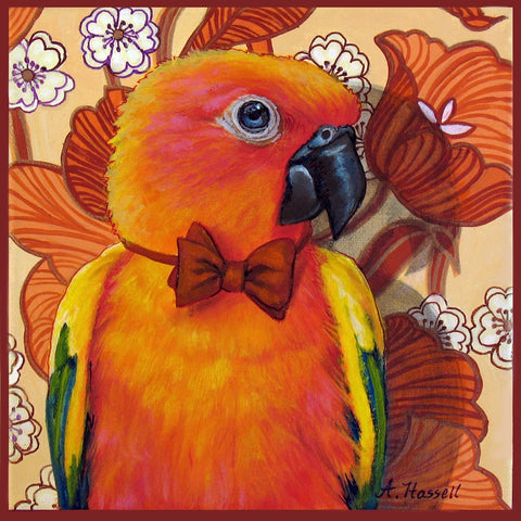ORANGE PARROT by artist Annette Hassell