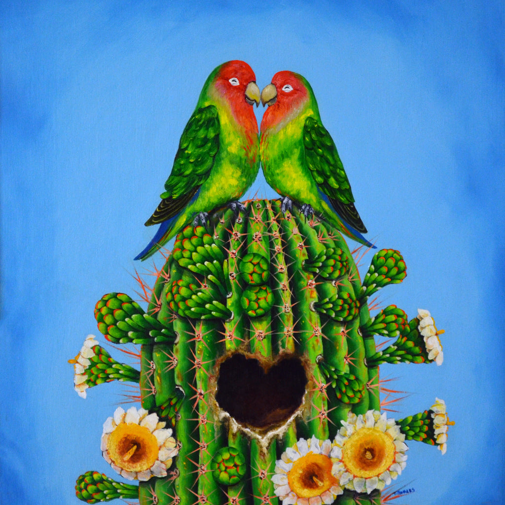 LOVEBIRDS by artist Tania Pomales