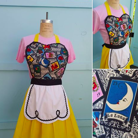 Loteria inspired aprons by Los Lover Dovers