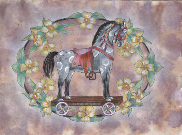 TOY HORSE by artist Donna Abbate