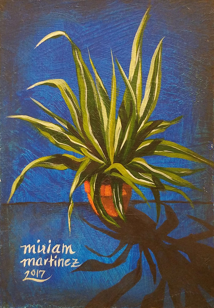 URBAN JUNGLE 4 (orange pot) by artist Miriam Martinez