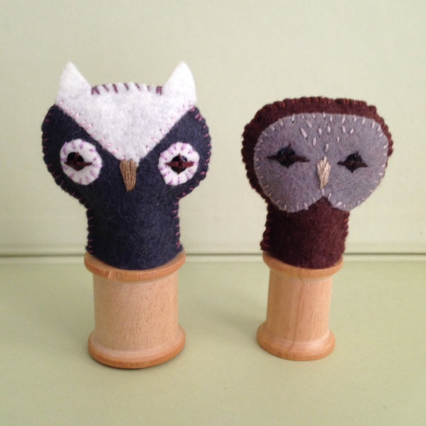 OWL FINGER PUPPETS by artist Ulla Anobile