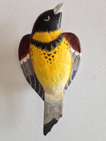 Yellow-breasted Bunting by artist Ulla Anobile