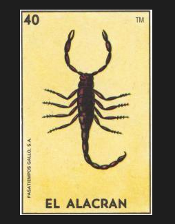 El alacran #40 (The Scorpion) ornament by artist Sarah Polzin