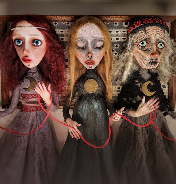 MAIDEN-MOTHER-CRONE by artist Anima ex Manus Art Dolls