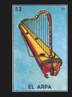 Ella toca su arpa #53 (The Harp) by artist Andrea Bogdan