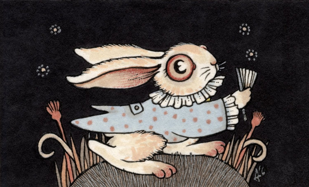 Ask the White Rabbit by artist Anita Inverarity