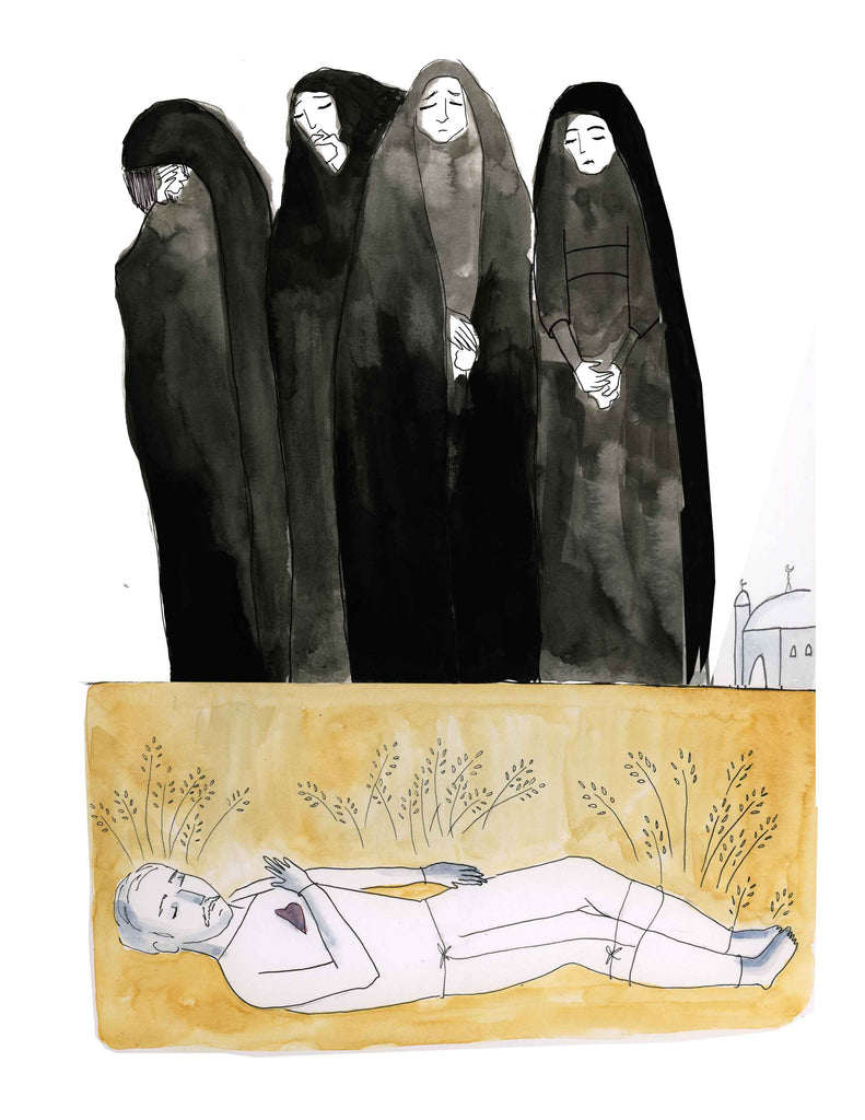 MY FATHER’S BURIAL by artist Zahra Marwan
