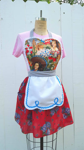 Cactus Girls Loteria inspired aprons by Los Lover Dovers