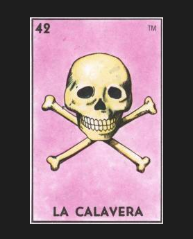 Curtain Call (La calavera #42/The Skull) by artist Jaclyn Alderete