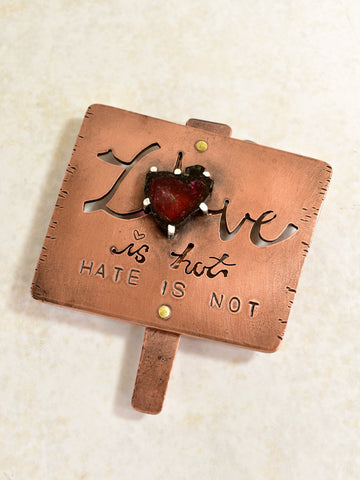 LOVE IS HOT, HATE IS NOT by artist Chloe Kono ~ Chloeography