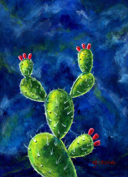 EL NOPAL #39 (The Prickly Pear Cactus) ~ I don't need your approval to exist ~ by artist Rosie Garcia