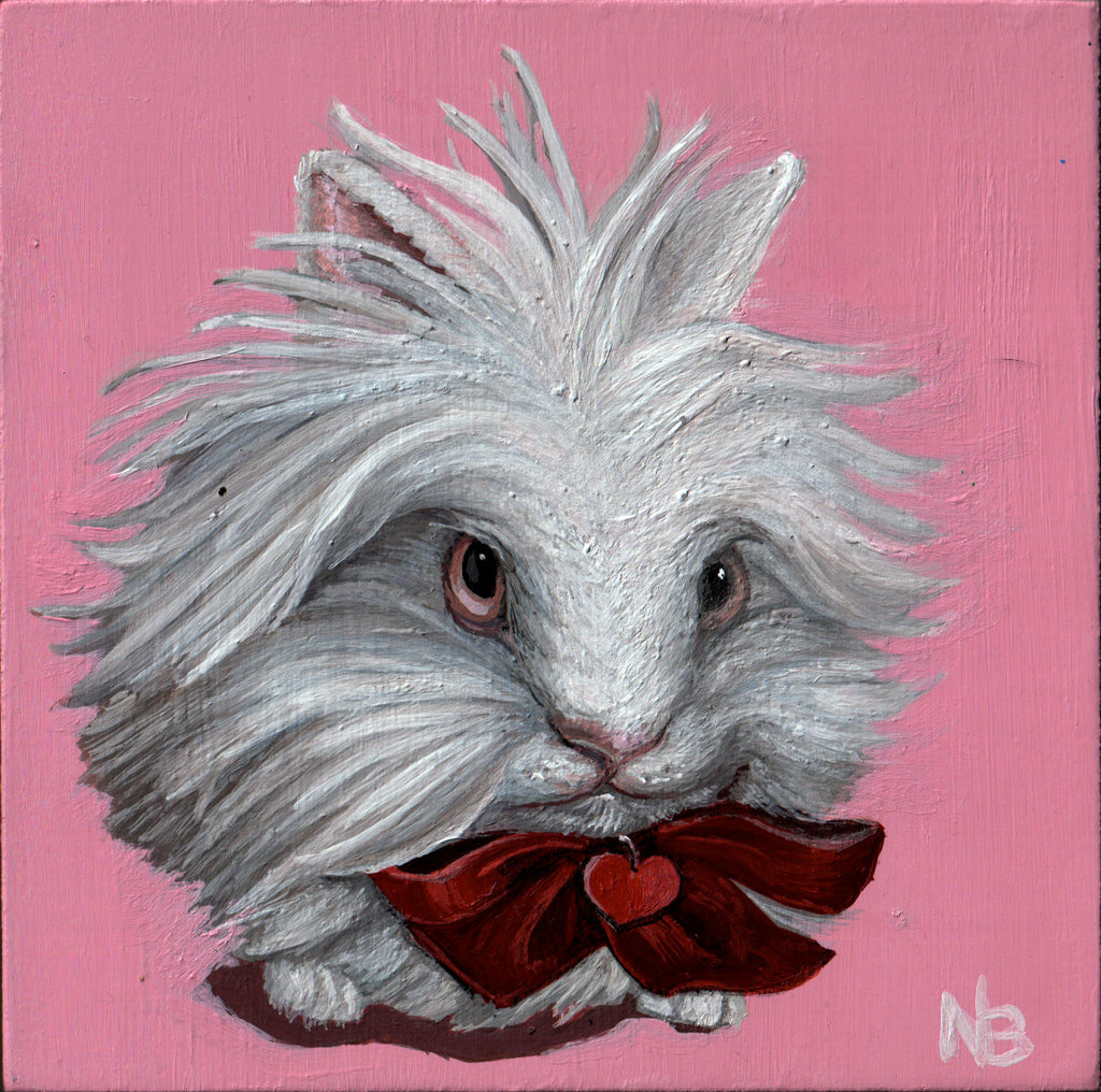 FLUFFY WHITE BUNNY by artist Nicole Bruckman