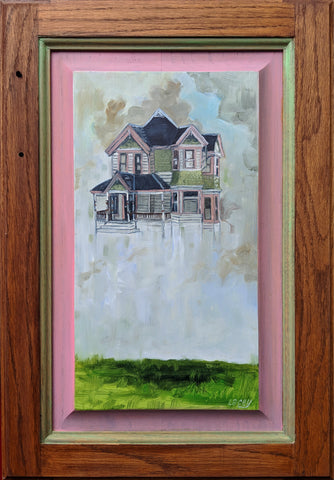 HOUSE (PINK & GREEN) by artist Lacey Bryant