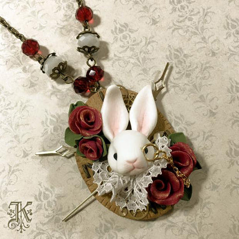 White Rabbit Necklace II by artist Kamenthya