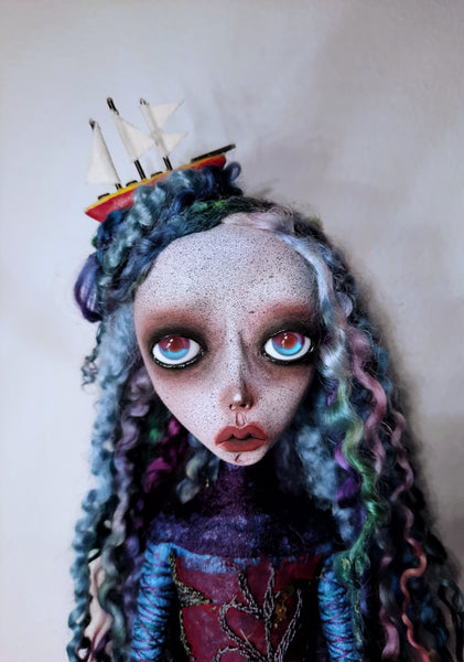 Greek Pagan Folktales: Η βεργόνα της Αττάλειας/ The Mermaid of Attaleia (Symi) by artist Anima ex Manus Art Dolls