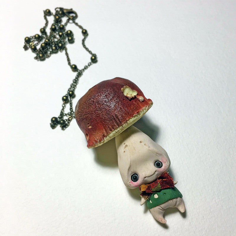 MR. MUSHROOM NECKLACE by artist Nobu Happy Spooky
