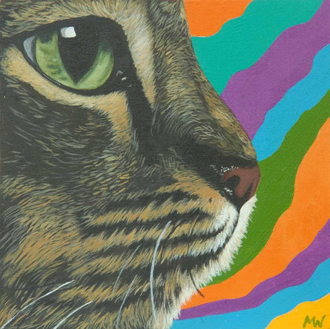 "Psychedelic Cat" by artist Michelle Waters