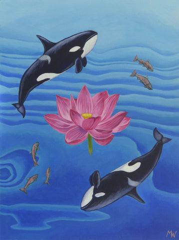 ORCA ASANA by artist Michelle Waters