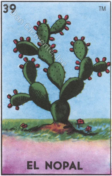 39 EL NOPAL (The Prickly-Pear Cactus White) by artist Julie Zarate