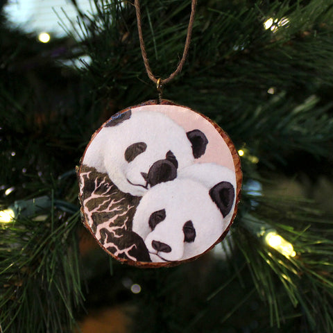 Pandas Ornament by Lena Sayadian