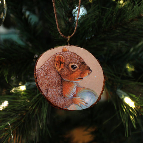 Squirrel Ornament by Lena Sayadian