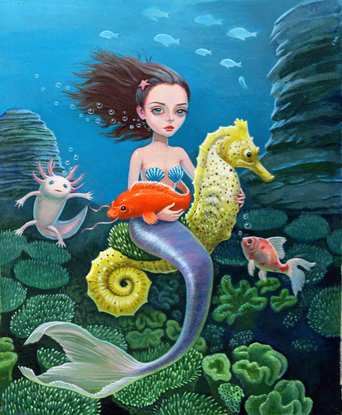 LA SIRENA #6 (The Mermaid) ~ Sea Ride ~ by artist Olga Ponomarenko