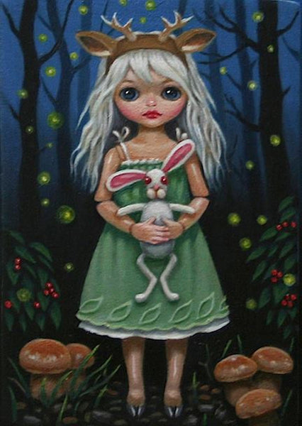 LA MUÑECA #96 / Deer Doll (The Doll) Giclee Print by artist Olga Ponomarenko