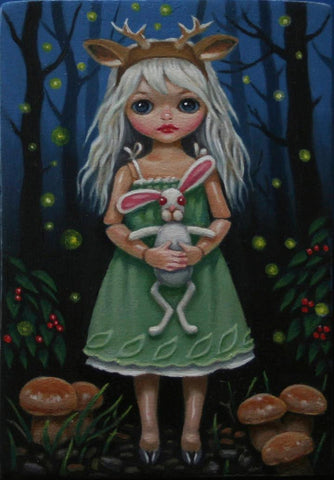 LA MUÑECA #96 / Deer Doll (The Doll) Giclee Print by artist Olga Ponomarenko