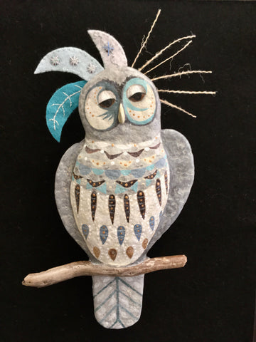 OWL ON A BRANCH by artist Ulla Anobile