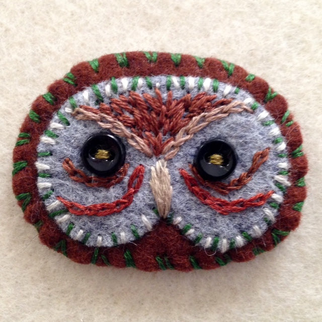 OWL BROOCH 2 by artist Ulla Anobile